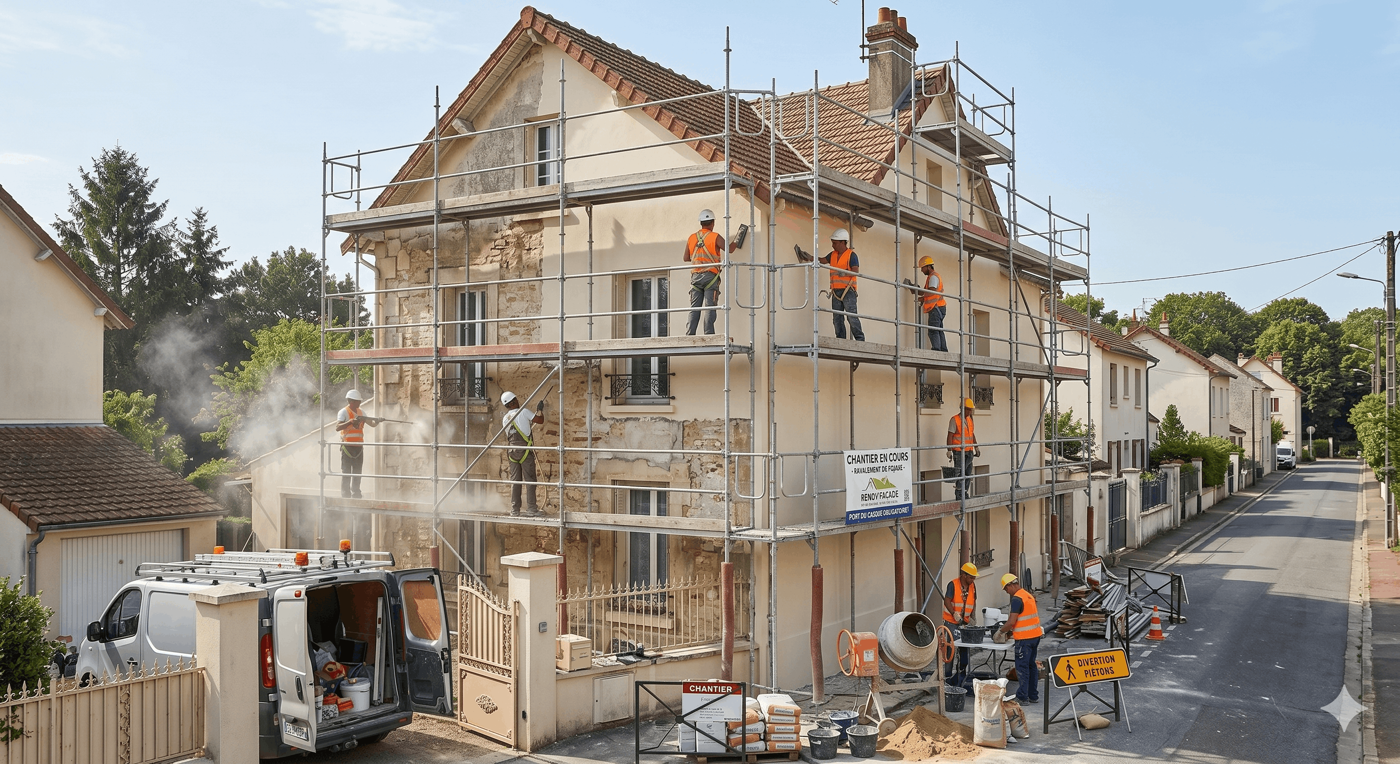 Prix ravalement façade Laval